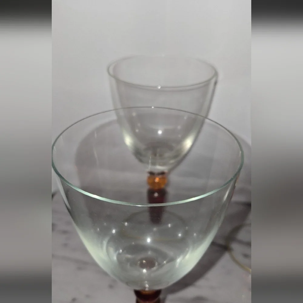Pier 1 Orbit Spice Water / Wine Goblets
